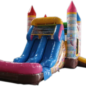 28' Candy Clown Commercial Wet or Dry Inflatable Bounce House Water Slide Combo