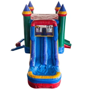 28' Colorful Commercial Wet or Dry Inflatable Bounce House Water Slide Combo