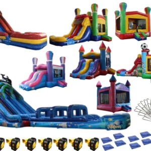 Ultimate Commercial Inflatable Rental Business Package #40 – 8 Units + Full Equipment Bundle for Maximum Revenue