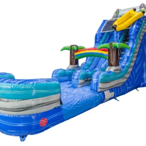 18ft Tropical Splash Single Lane Water Slide – Commercial Inflatable Water Slide for Rentals & Events