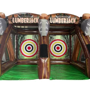 17ft Lumberjack Inflatable Axe Throwing Game – Commercial Interactive Carnival Game for Events & Rentals